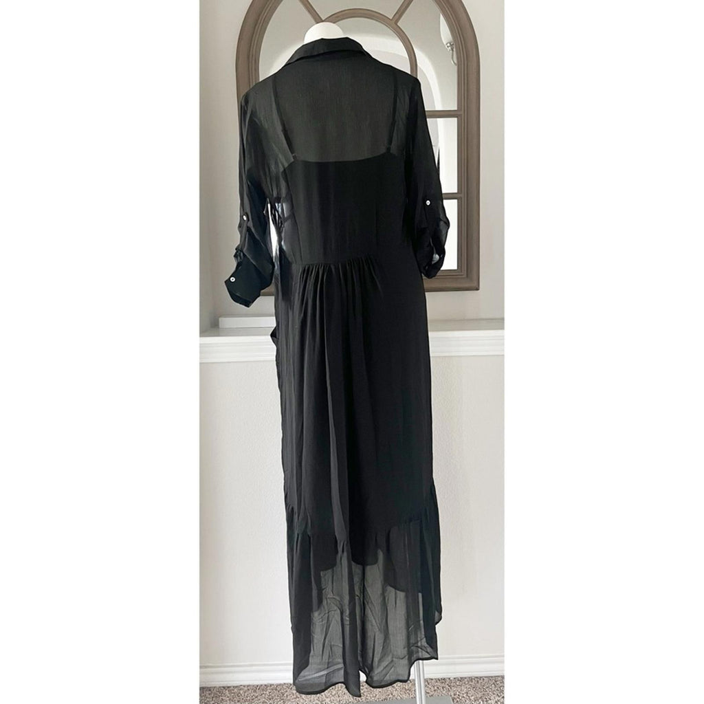 NEW Love Stitch Black Maxi Dress w/Pockets, Size M New w/Tag