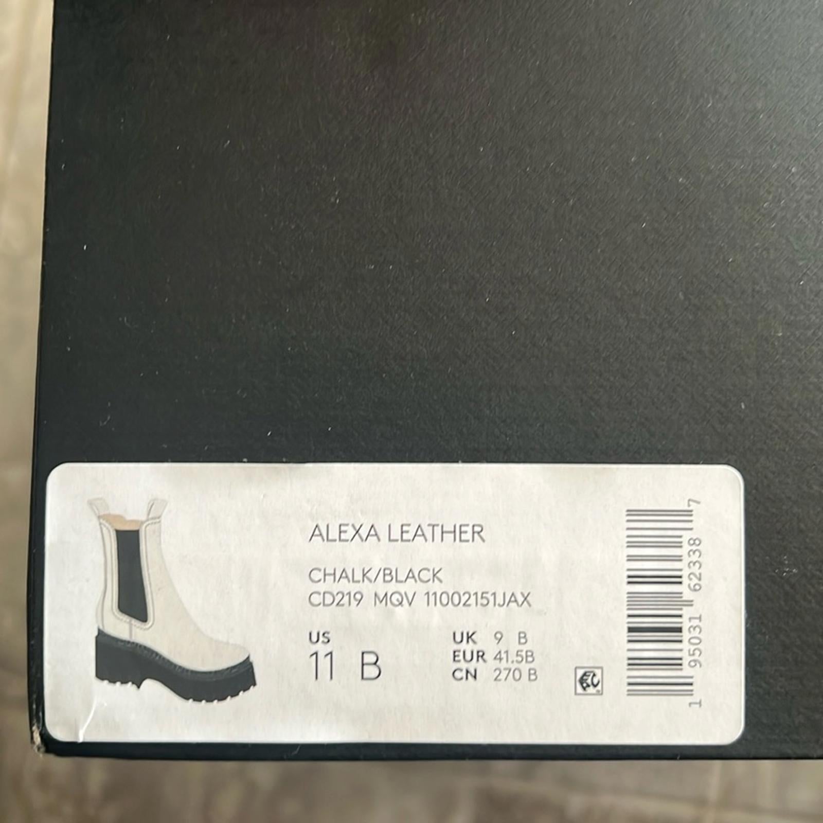 Coach Alexa Leather Bootie in Chalk/Black, Size 11 New in Box
