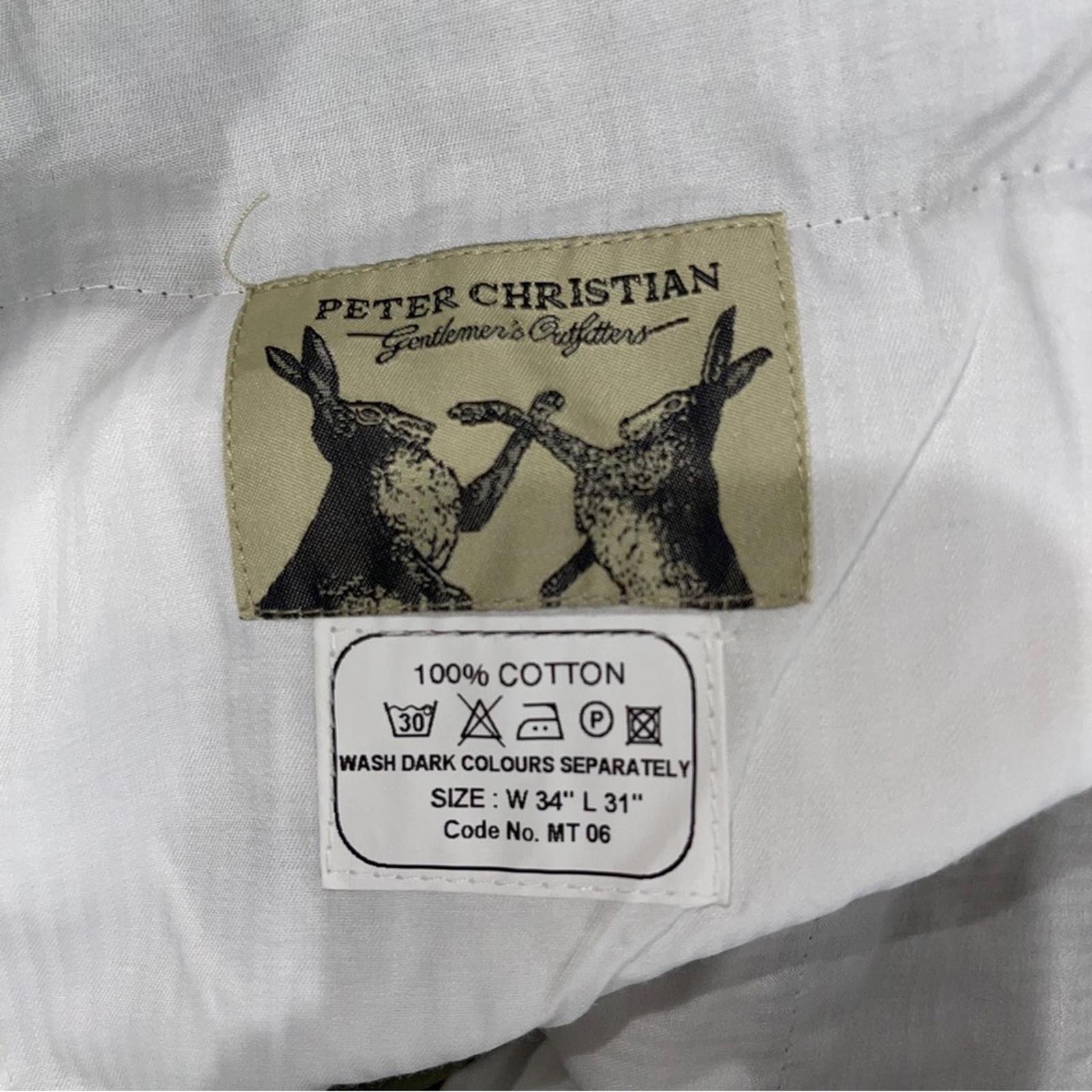 Peter Christian Green Flat Front Chinos, Size W34 X L31 New w/Tag