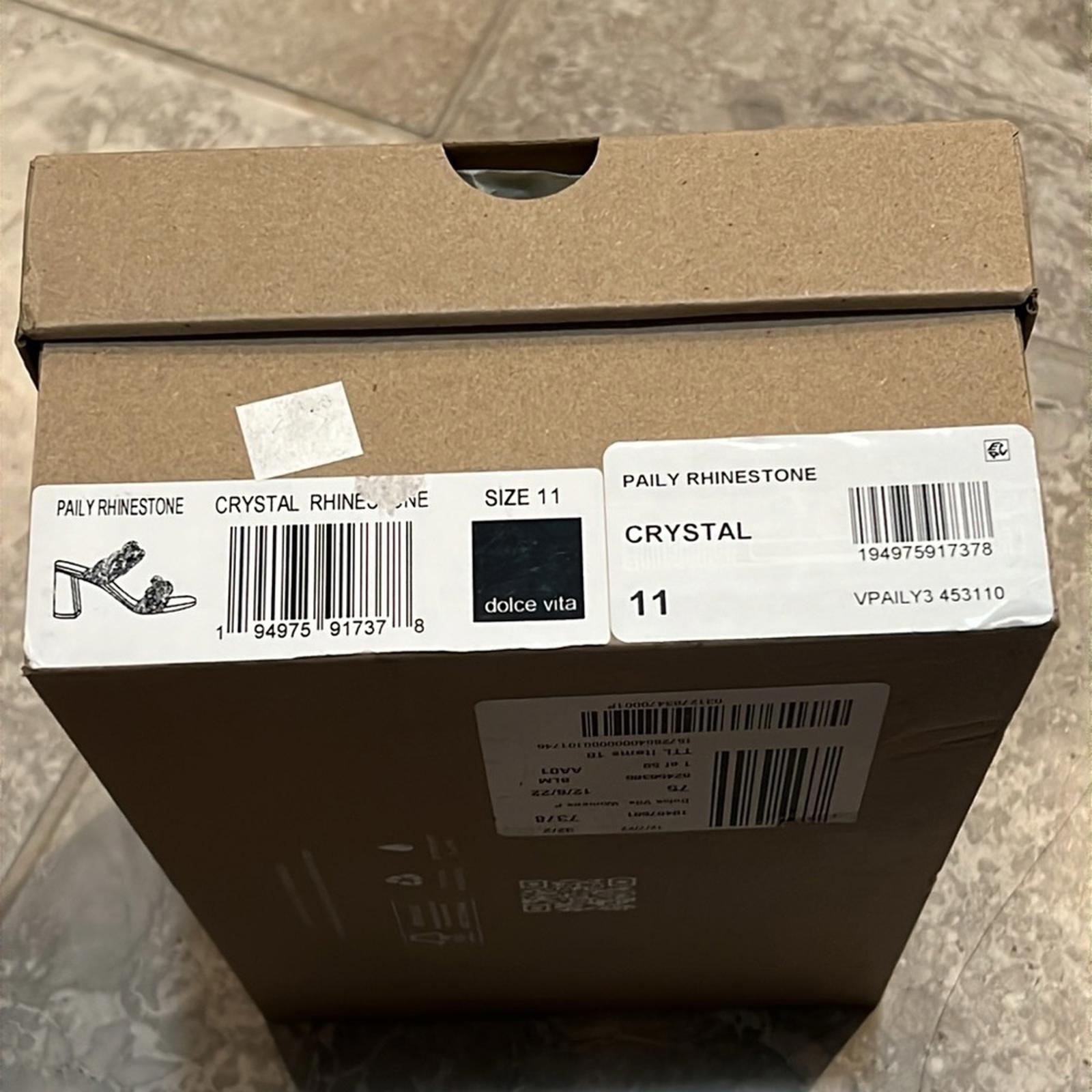 Dolce Vita Paily Embellished High Heel Sandals, Crystal Size 11 NEW in Box $140