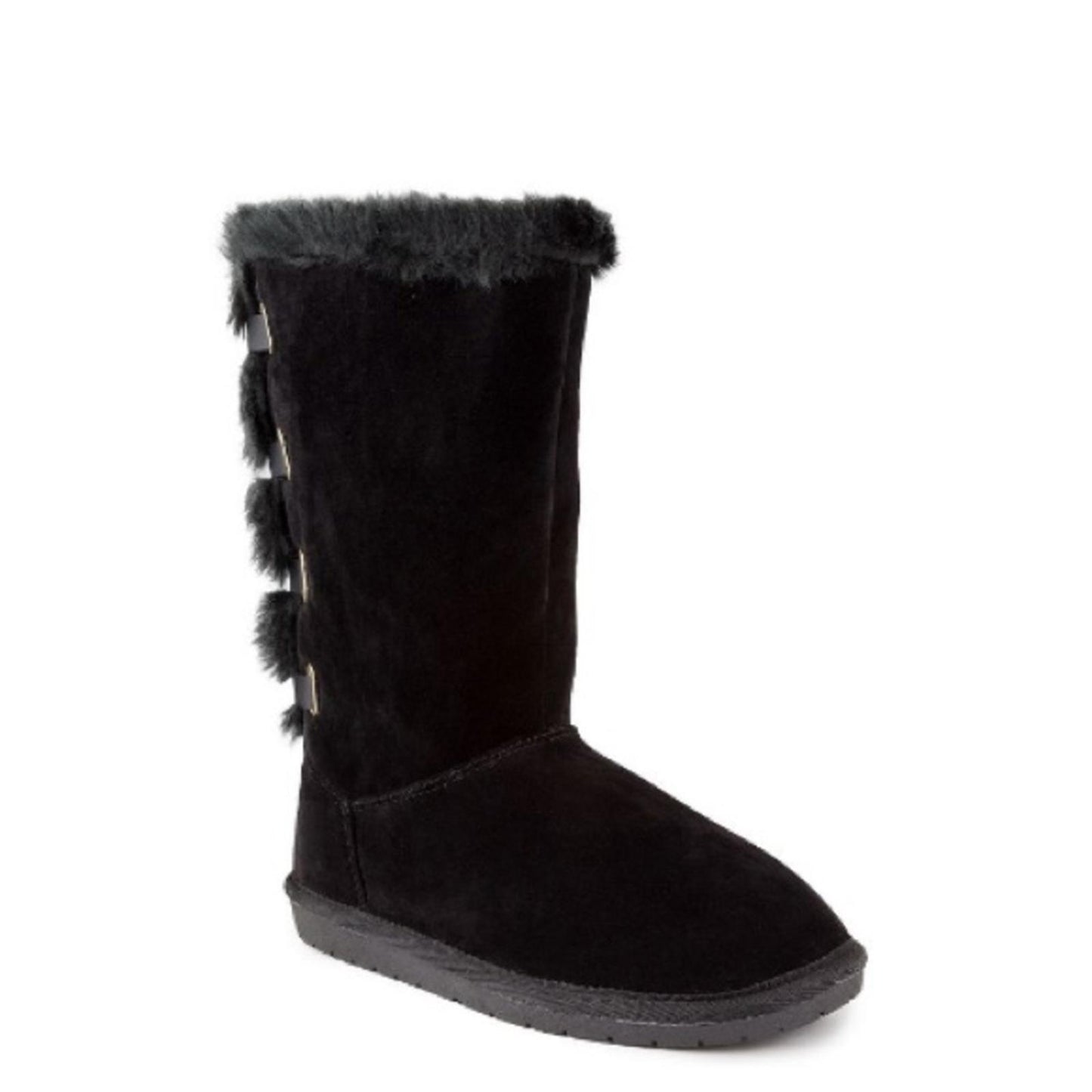 Sugar Panthea Microsuede Faux Fur Shearling Boots in Black Size 6 New in Box
