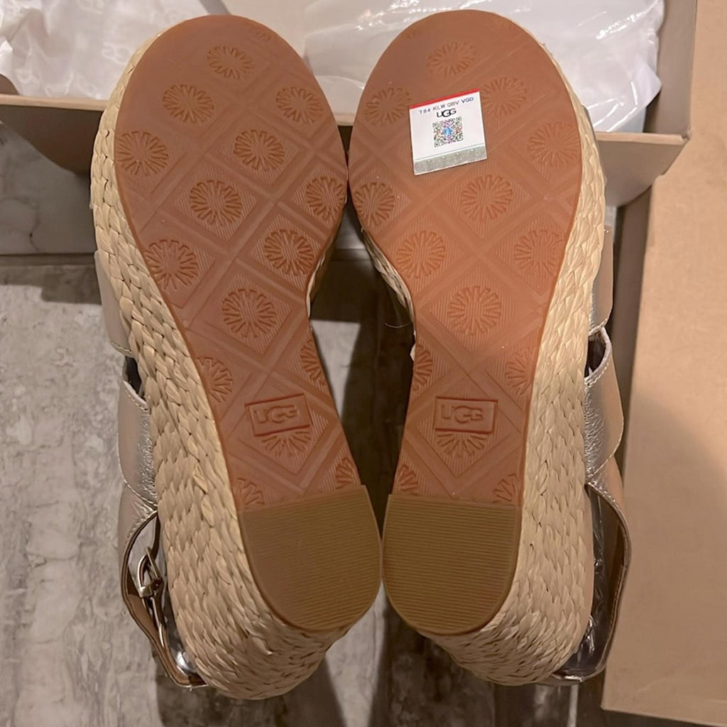 UGG Careena Platform Wedge Espadrille Sandals, Size 10 New in Box