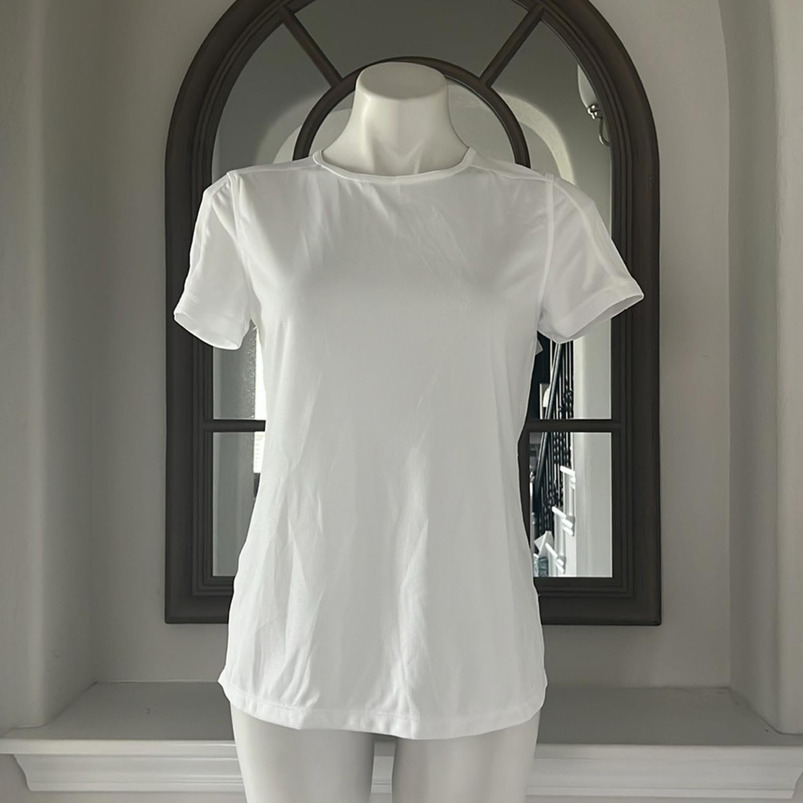 ID-Ideology Birdseye Mesh T-Shirt in White, Size S New w/Tag