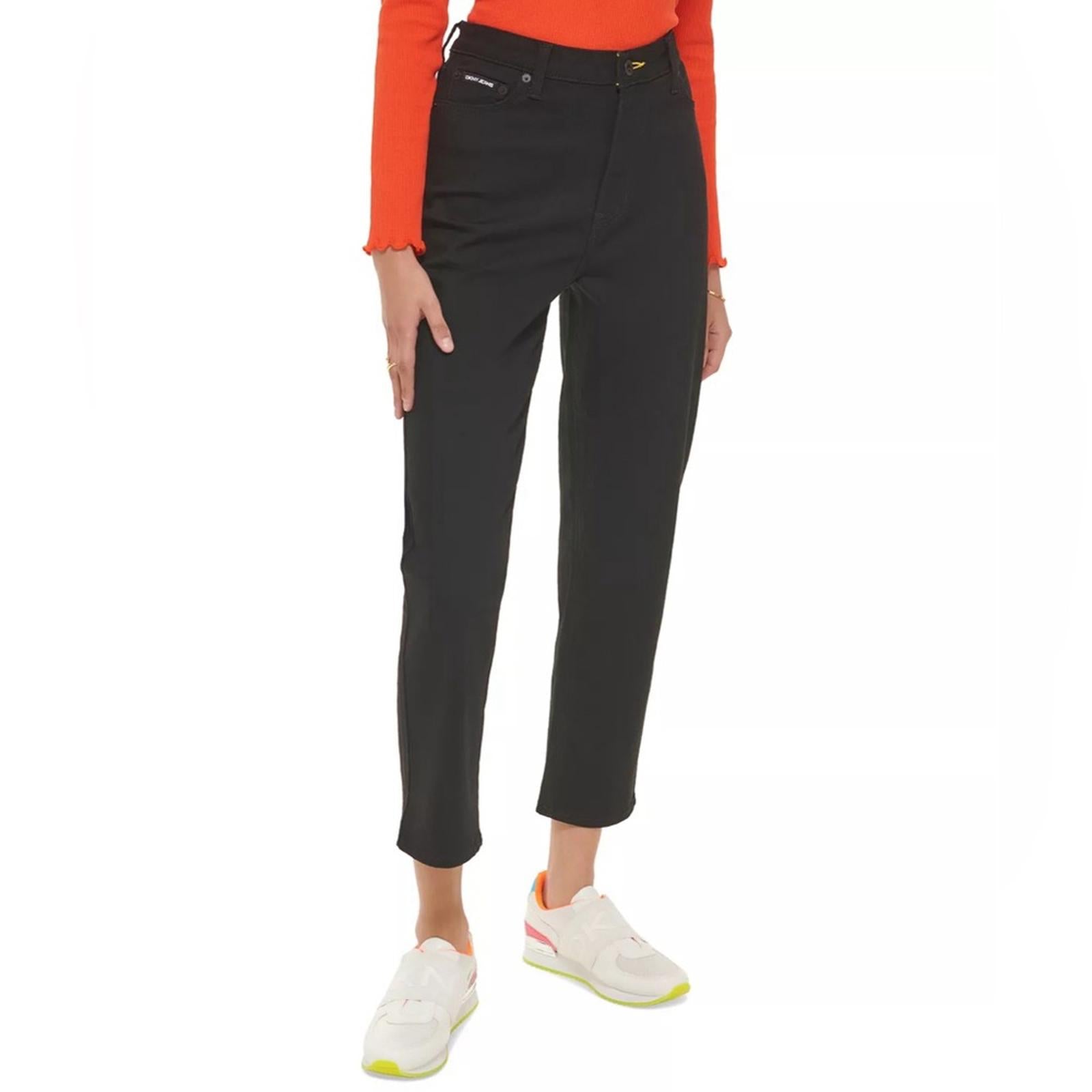 DKNY JEANS Waverly Straight-Leg Jeans, Rinse Black Size 28/6 New w/Tag