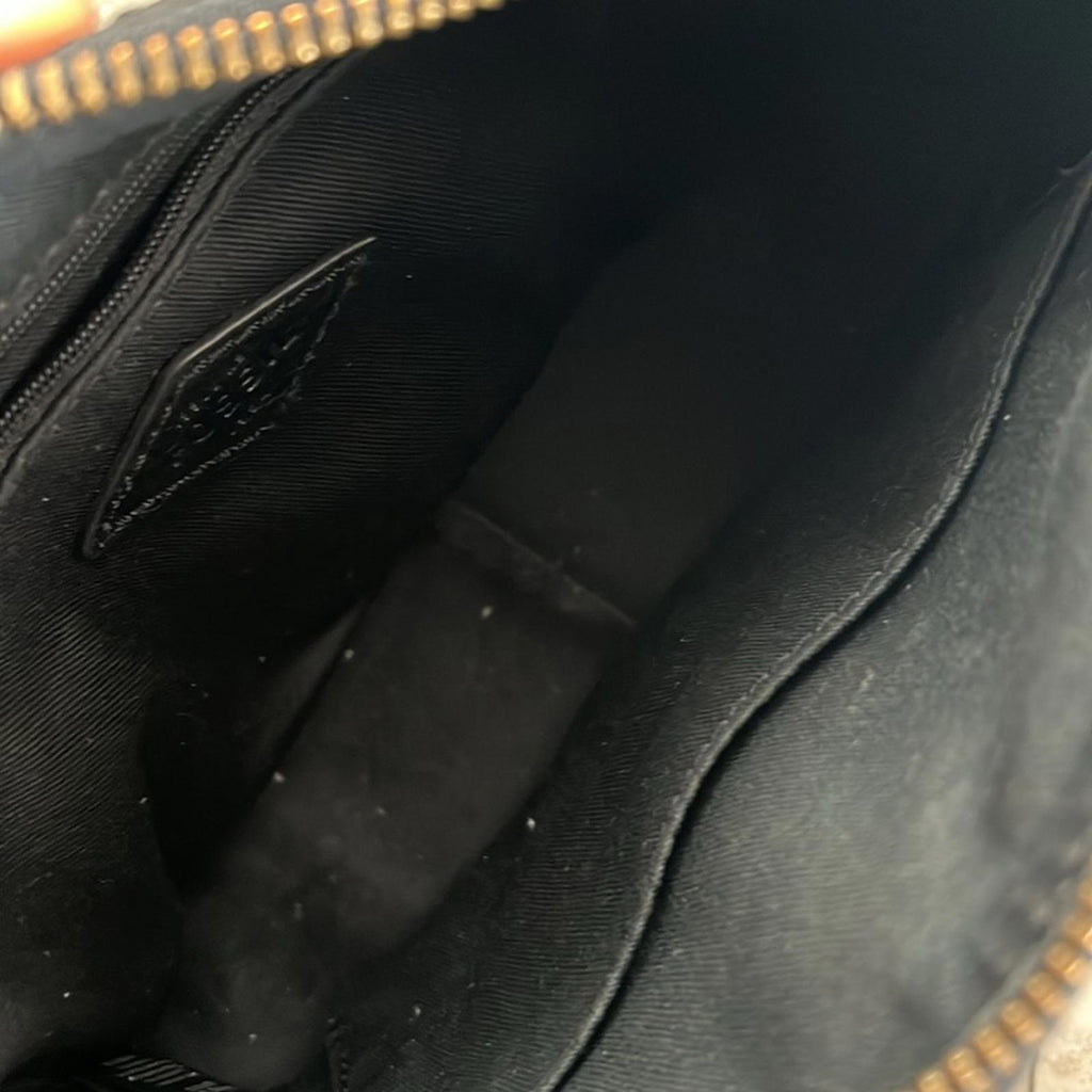 Fossil Aria Cow Hide Leather Shoulder Bag, Patchwork Black & Brown, Retail $178