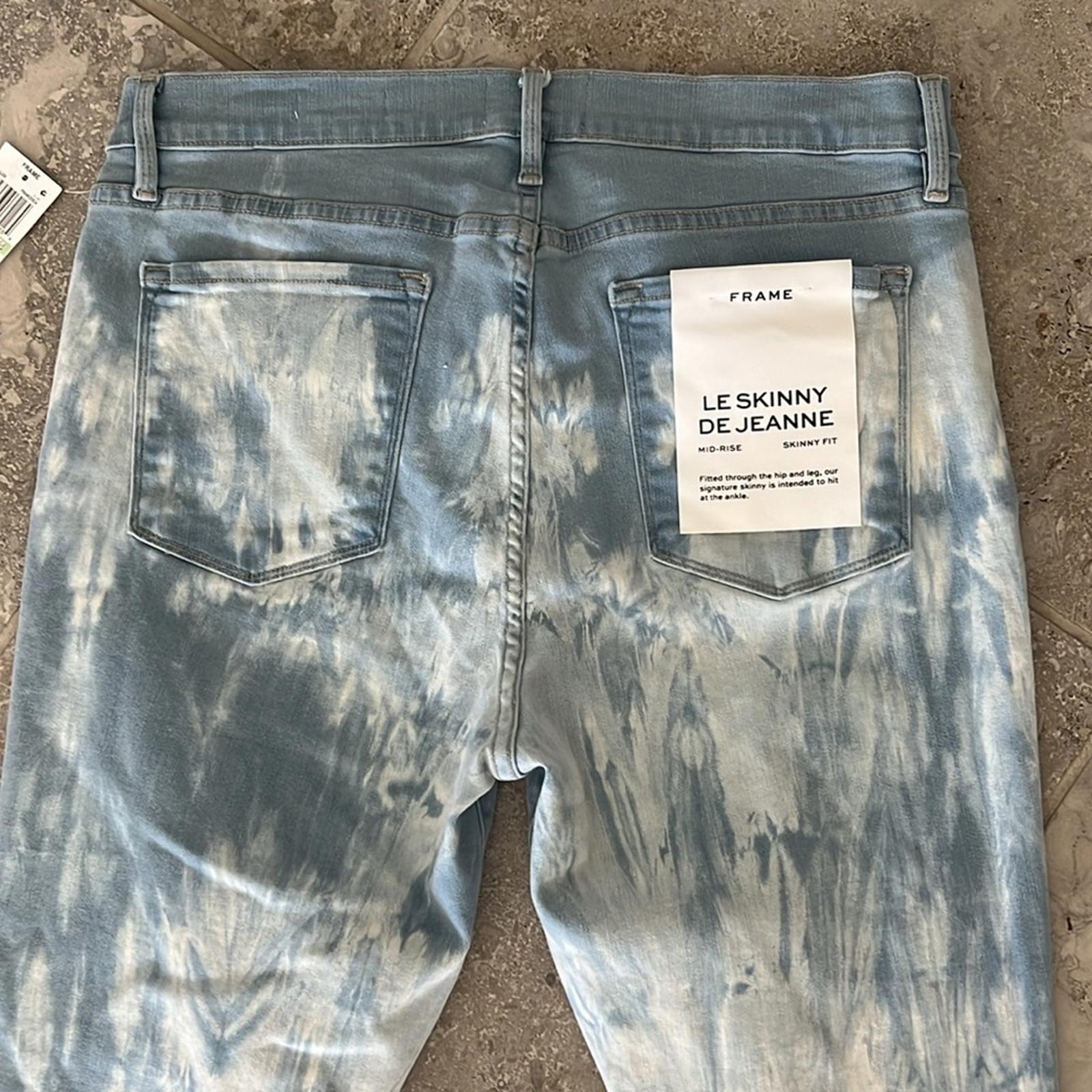Frame Denim Le Skinny Jeanne Mid-Rise Jeans Medium Wash, Size 34 (fits like 32)