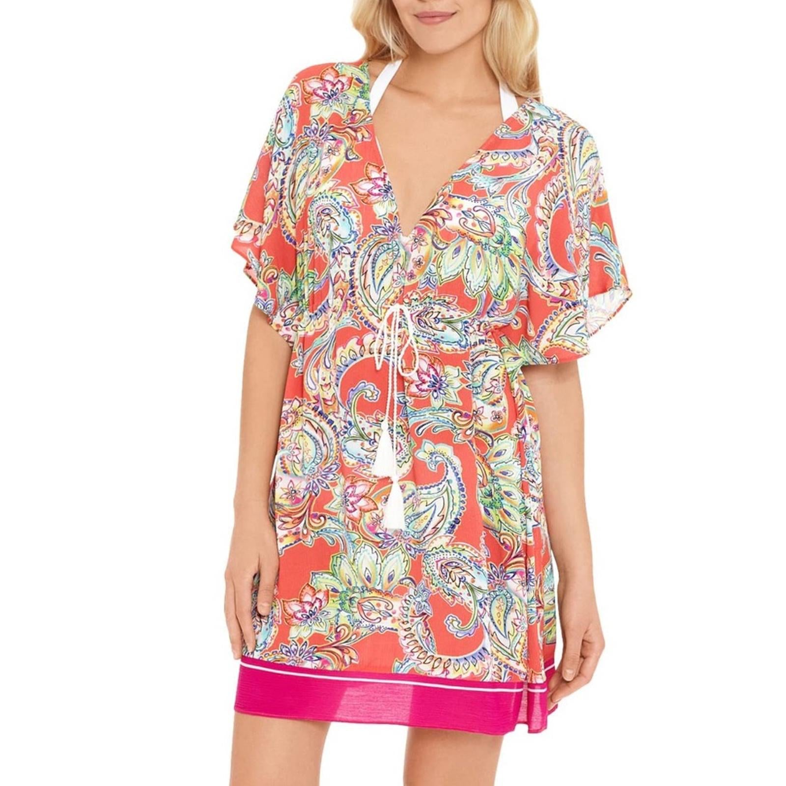 Lauren Ralph Lauren Multi Paisley Flutter Sleeve Cover-Up Dress, Size XS NWT