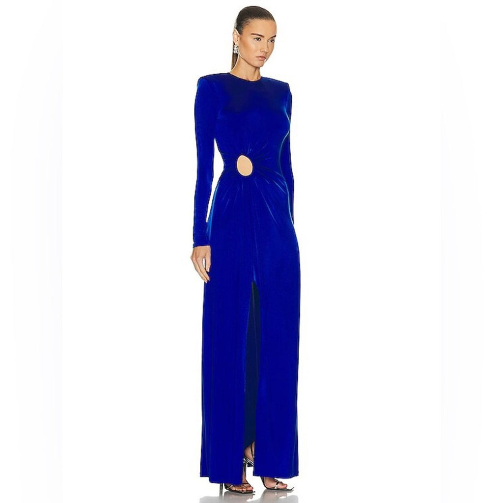 Et Ochs Katherine Gathered Column Cut-Out Gown Dress Size 8 New w/Tag $1,795