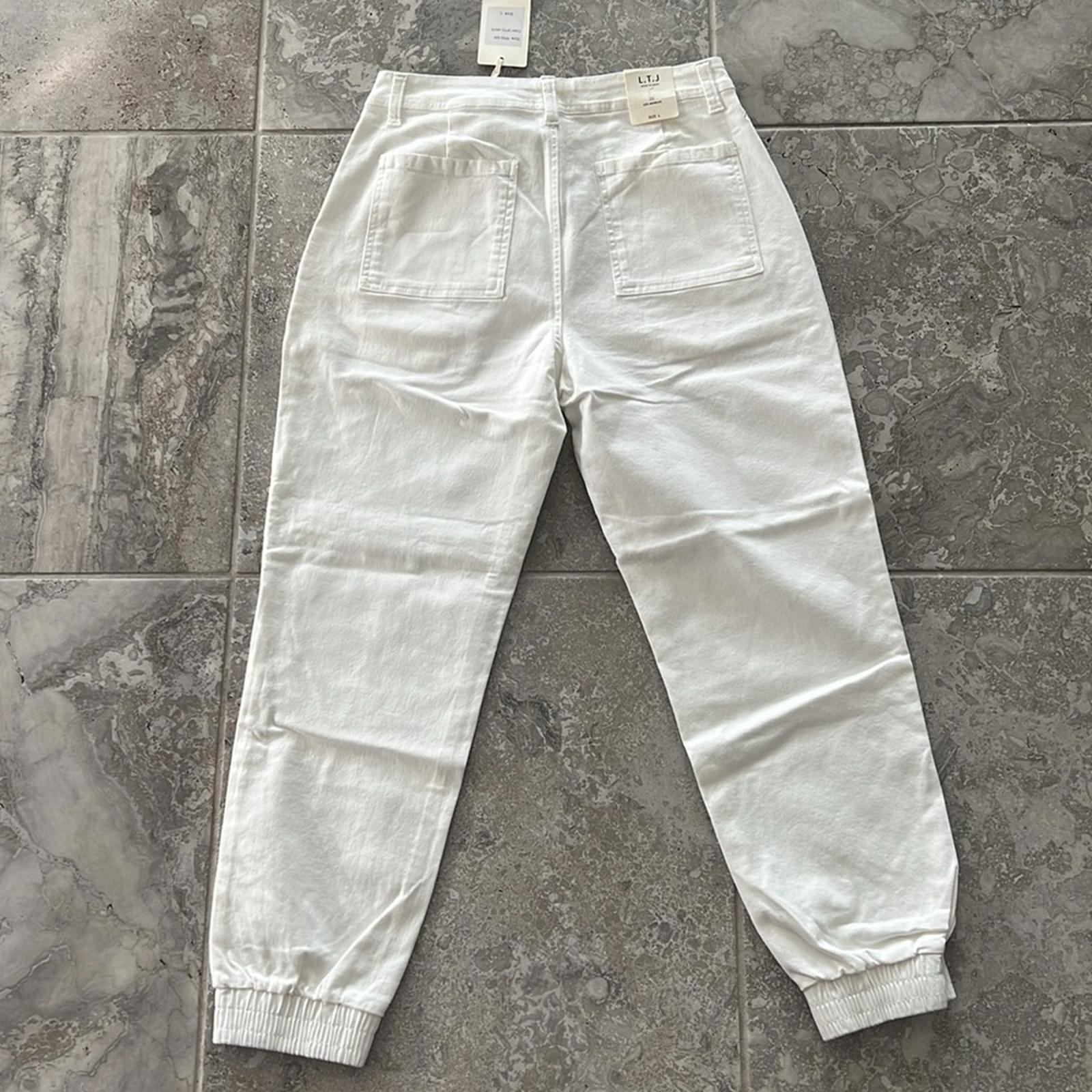 L.T.J Letter to Juliet Zip Pocket Ankle Jeans in Optic White, Size L New w/Tag