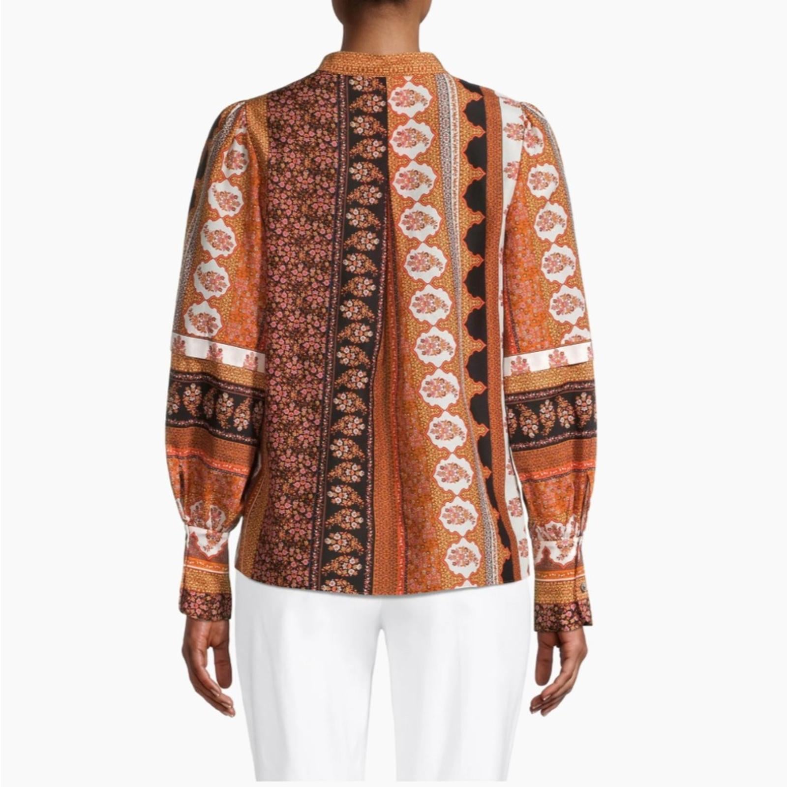 NWT Kobi Halperin Amy Printed Silk Blouse, Size L New w/Tag Retail $398 SOLD OUT