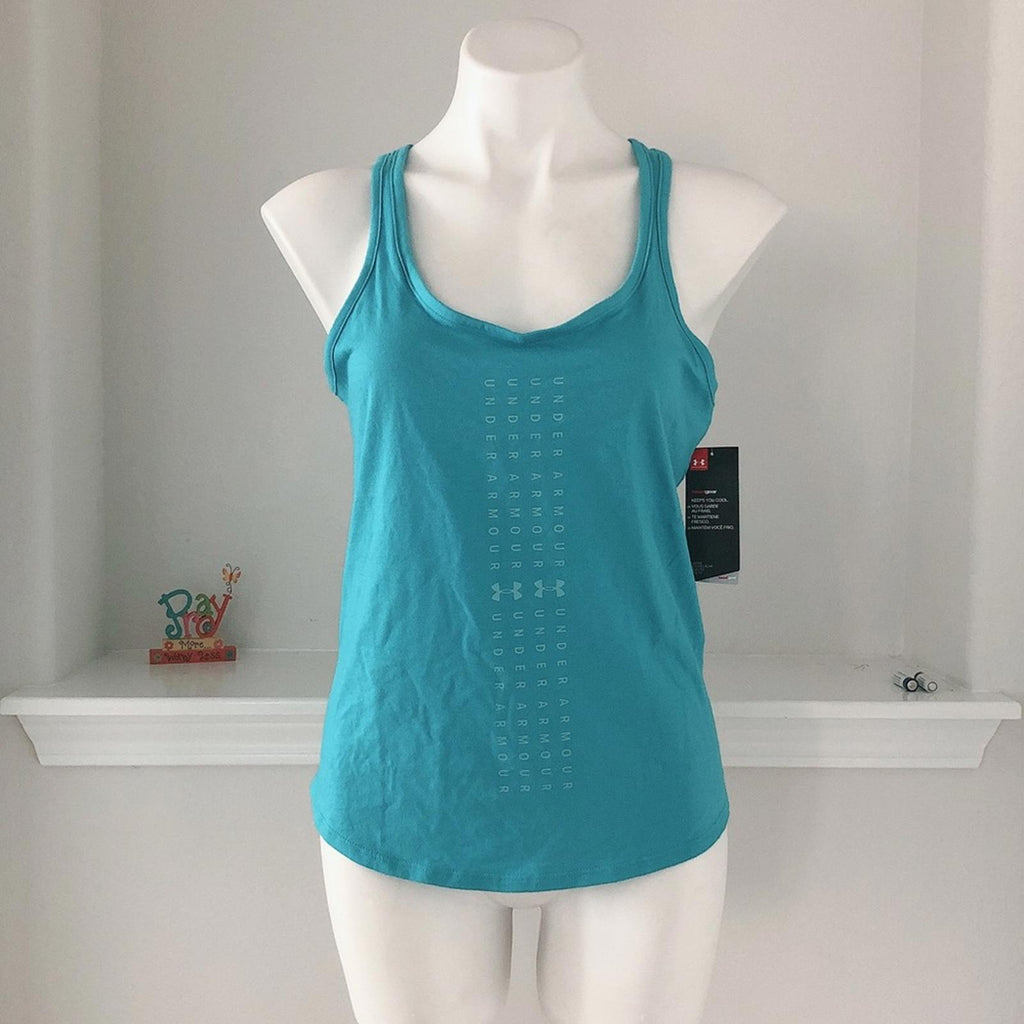 Under Armour Graphic Escape Blue Haze Tank Top, Size XS New w/Tag $25