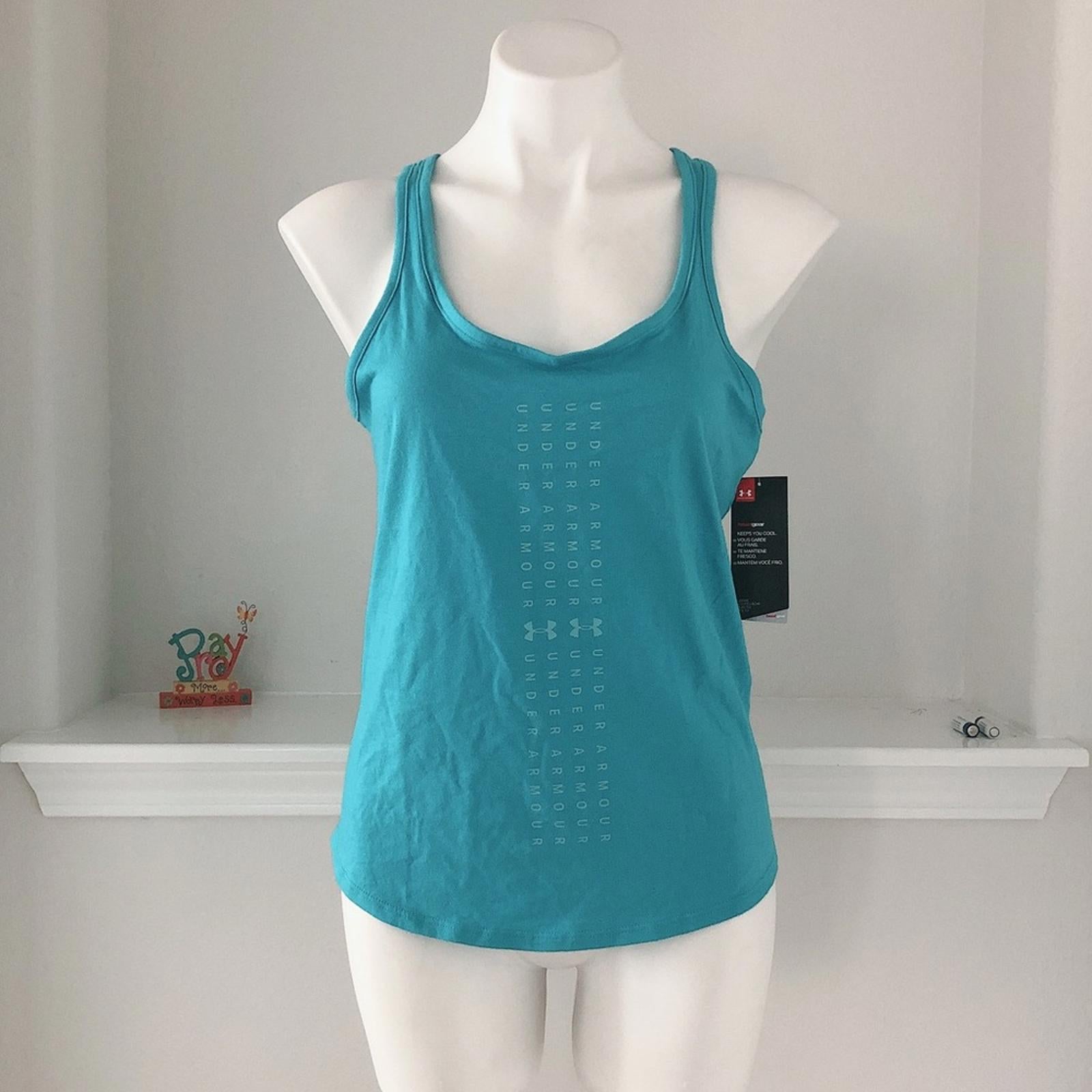 Under Armour Graphic Escape Blue Haze Tank Top, Size XS New w/Tag $25