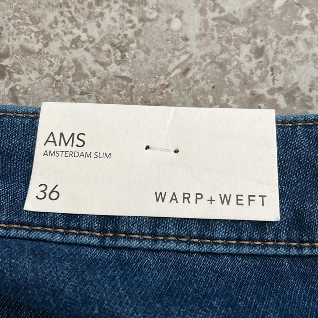WARP + WEFT AMS Amsterdam Slim Stretch Jeans, Size W36 X L30 New with Tag