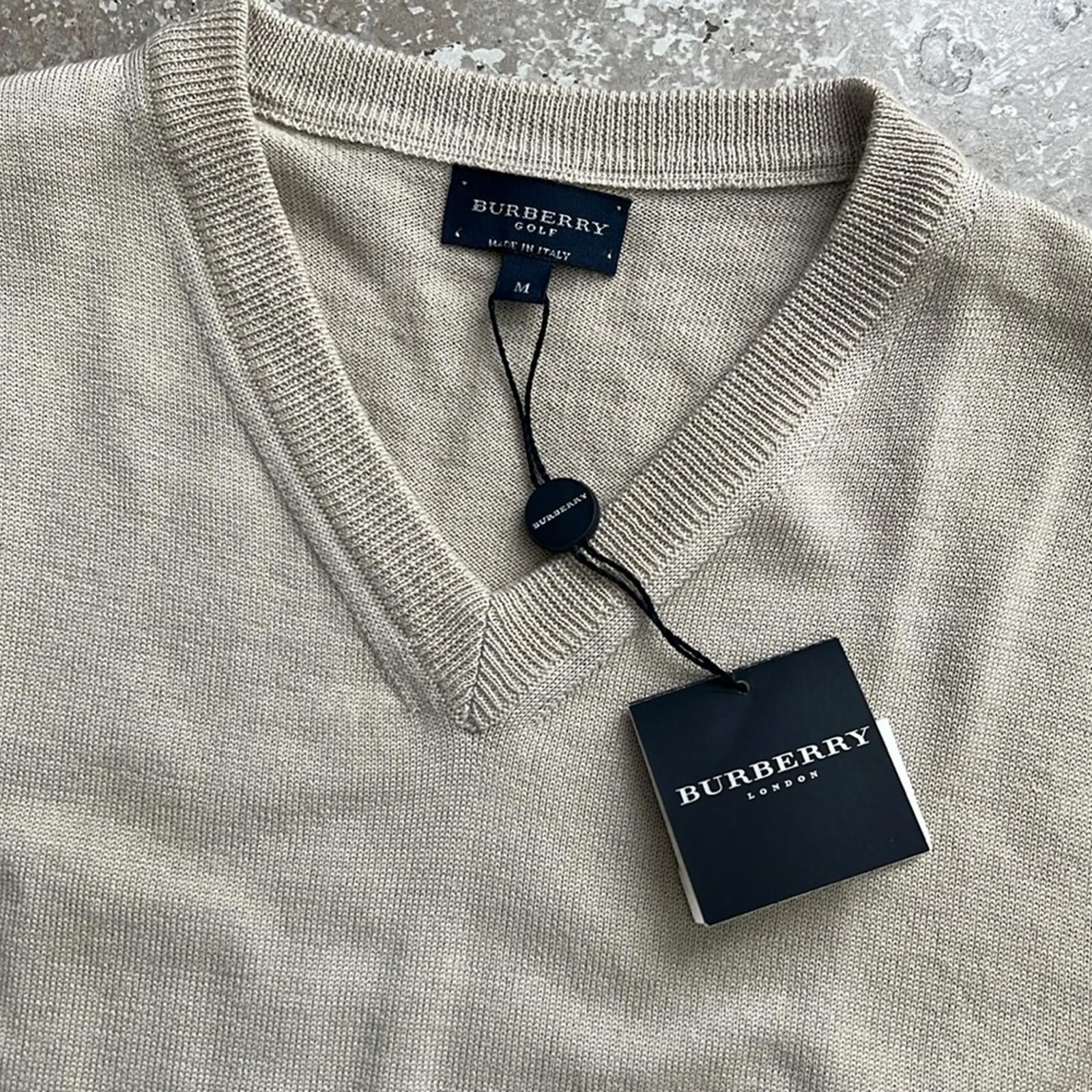 NEW Burberry Golf Merino Wool Vest, Size M New w/Tag