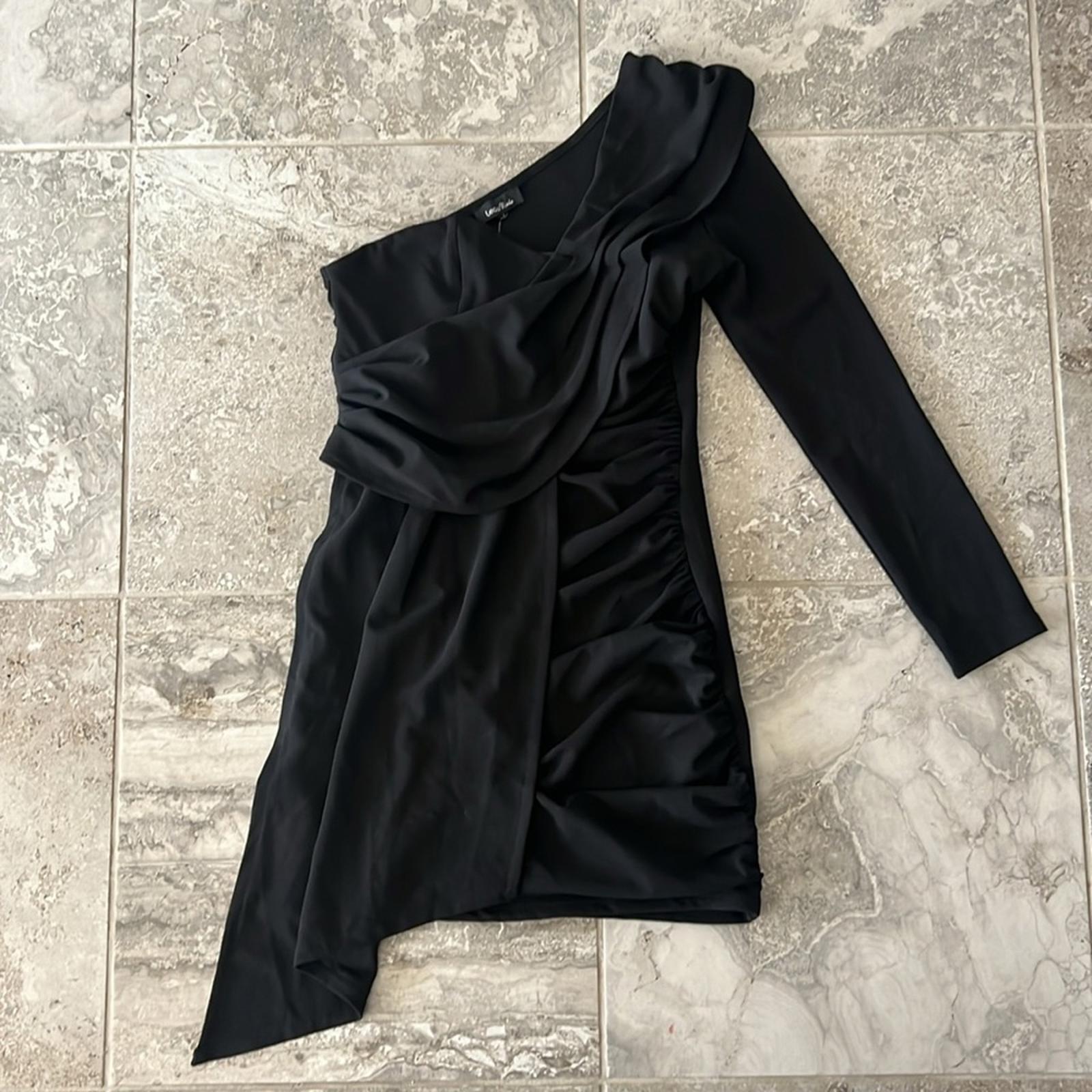 Lea & Viola Women’s Ruched One Shoulder Cocktail Dress, Size L NWT $210