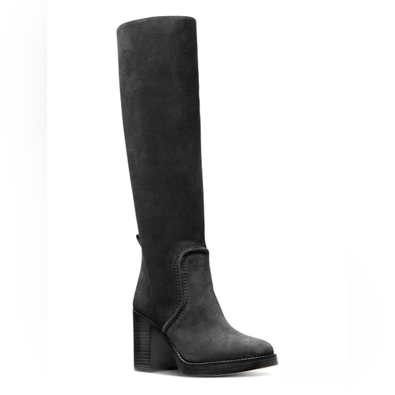 Michael Michael Kors Hayden Block-Heel Boots in Black, NWT, Size 11