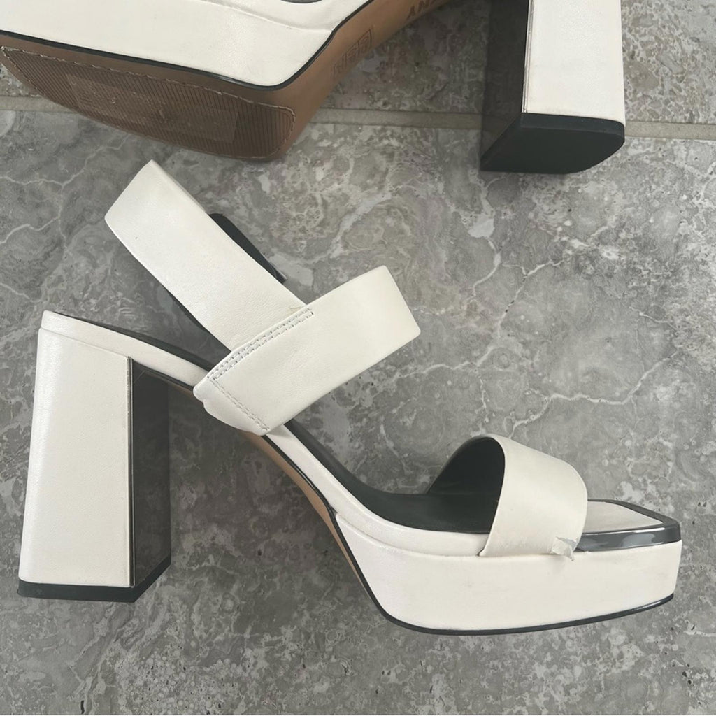 DKNY Bibiana Platform Sandals in Cream Size 9, Comes in Original Box Retail $139