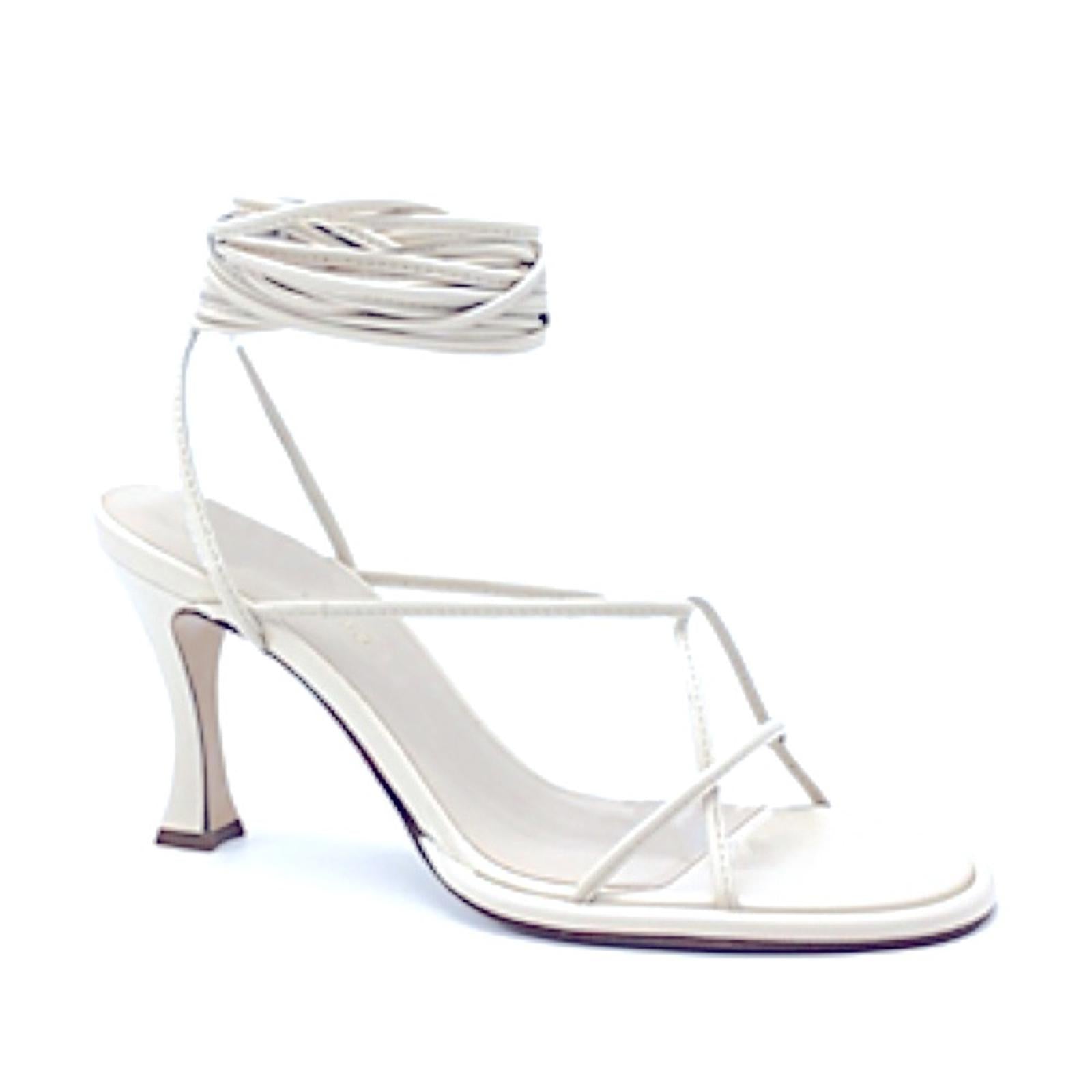ILIO SMERALDO x Ilenia Toma Strappy Ankle Tie High Heel Sandals,Size 38 NWT $560