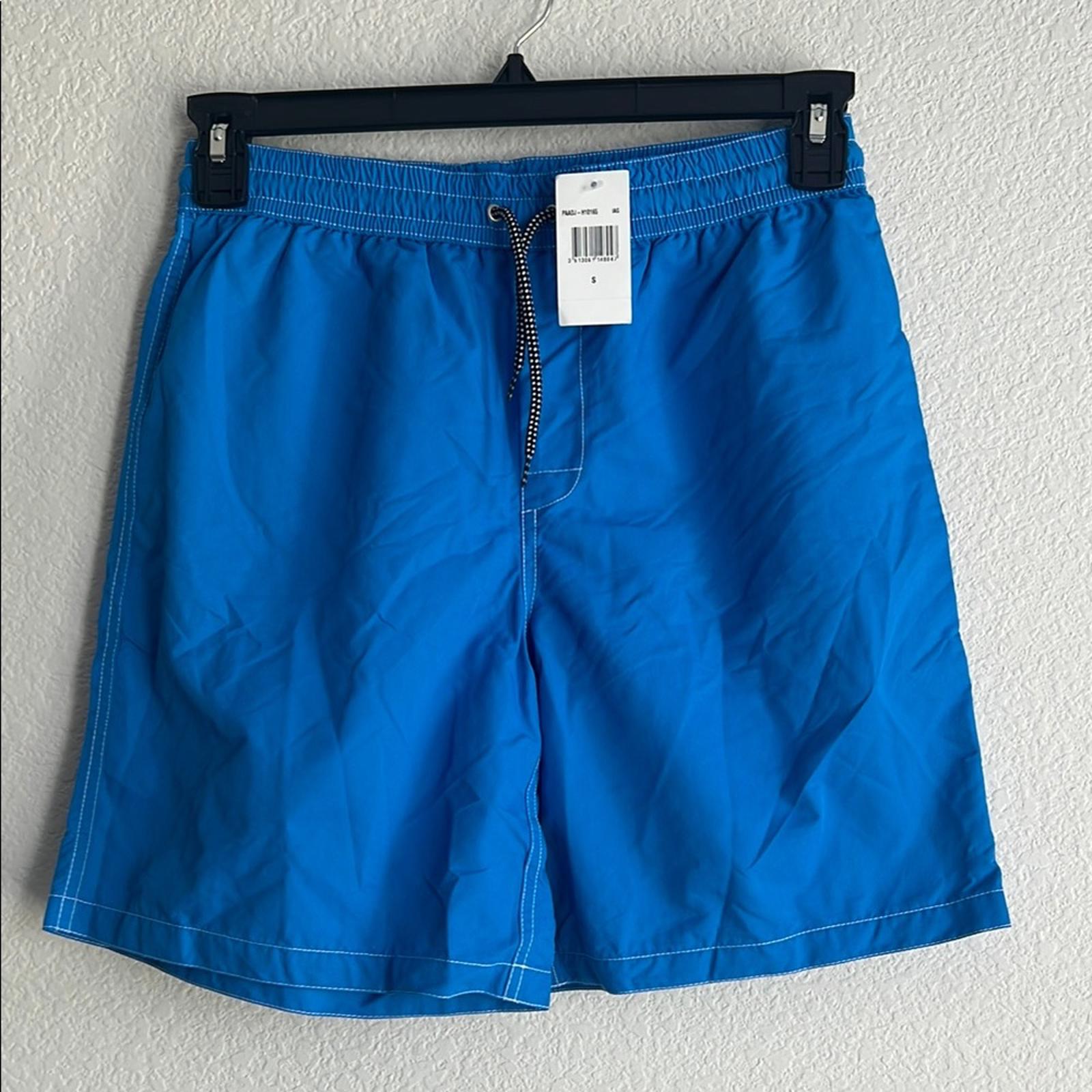 A.P.C. Louis Solid Regular Fit Swim Trunks in Blue, Size S NEW w/Tag $195