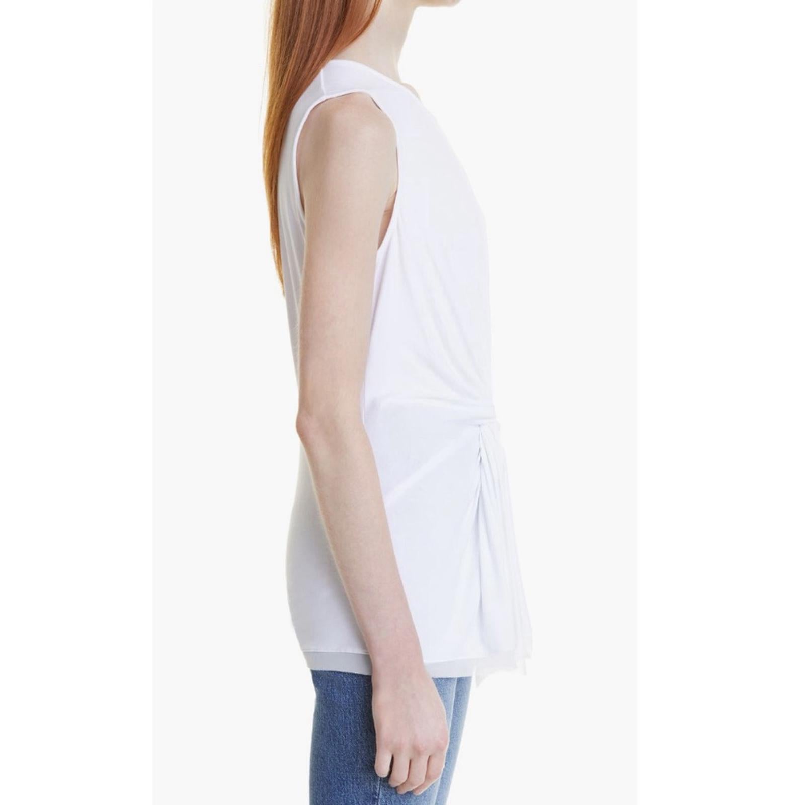Kobi Halperin Stevie Knotted Sleeveless Top, White Size XS New w/Tag Retail $148
