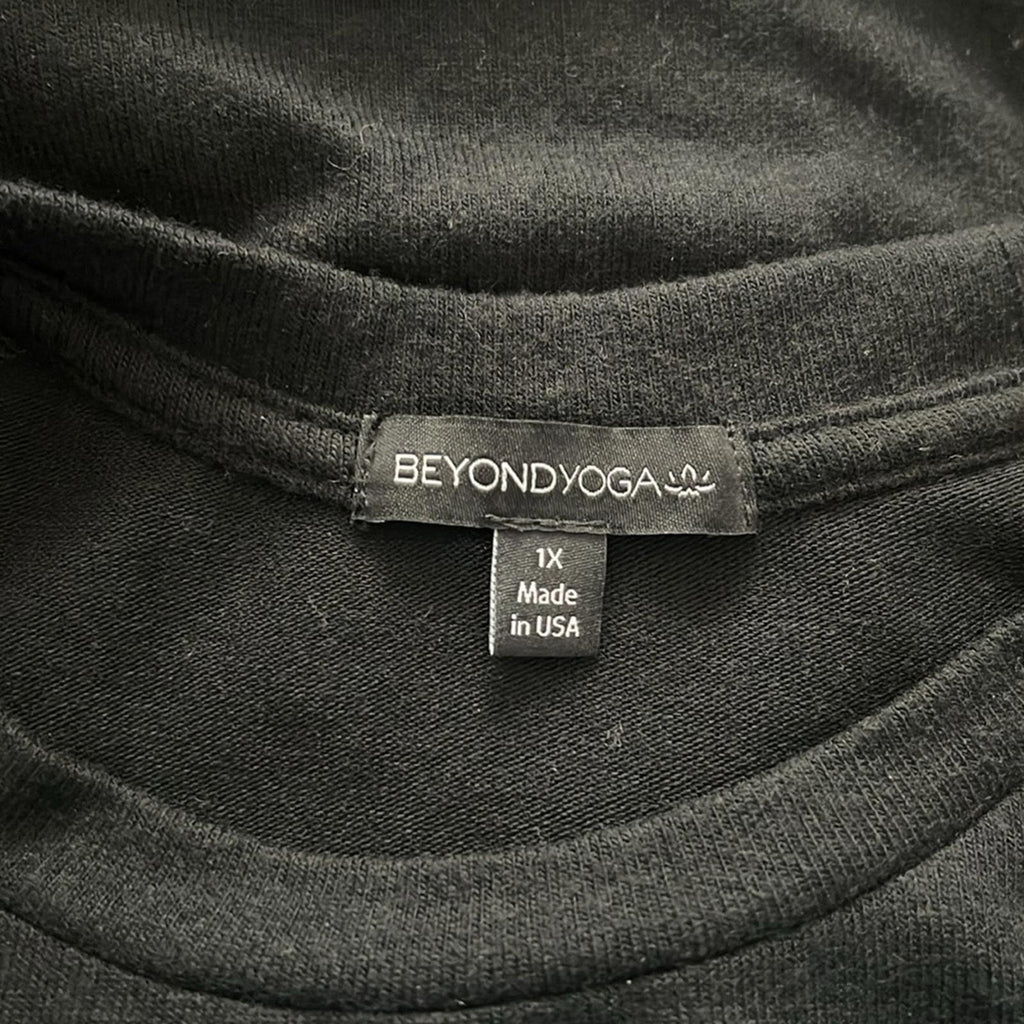 Beyond Yoga Plus Raglan Sleeve Bopo Pullover in Black, NWT, Size 1X