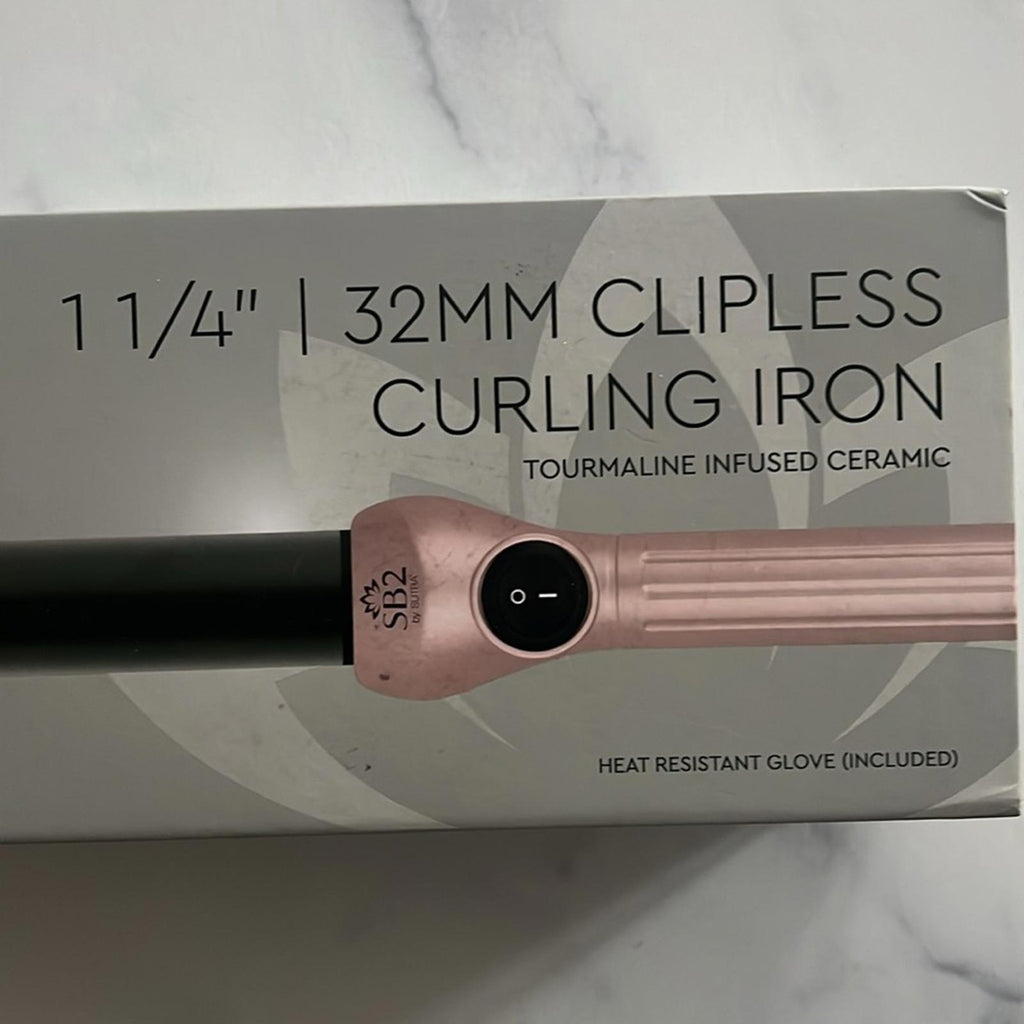 SB2 by Sutra 1 1/4" | 32MM Clipless Curling Iron in Pink and Black, NEW