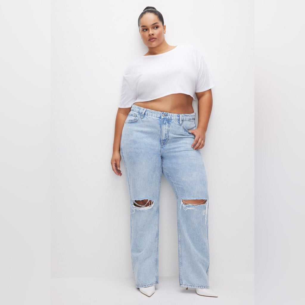 Good American Good 90’s Icon High-Waist Straight Leg Jeans, Size 16 NEW