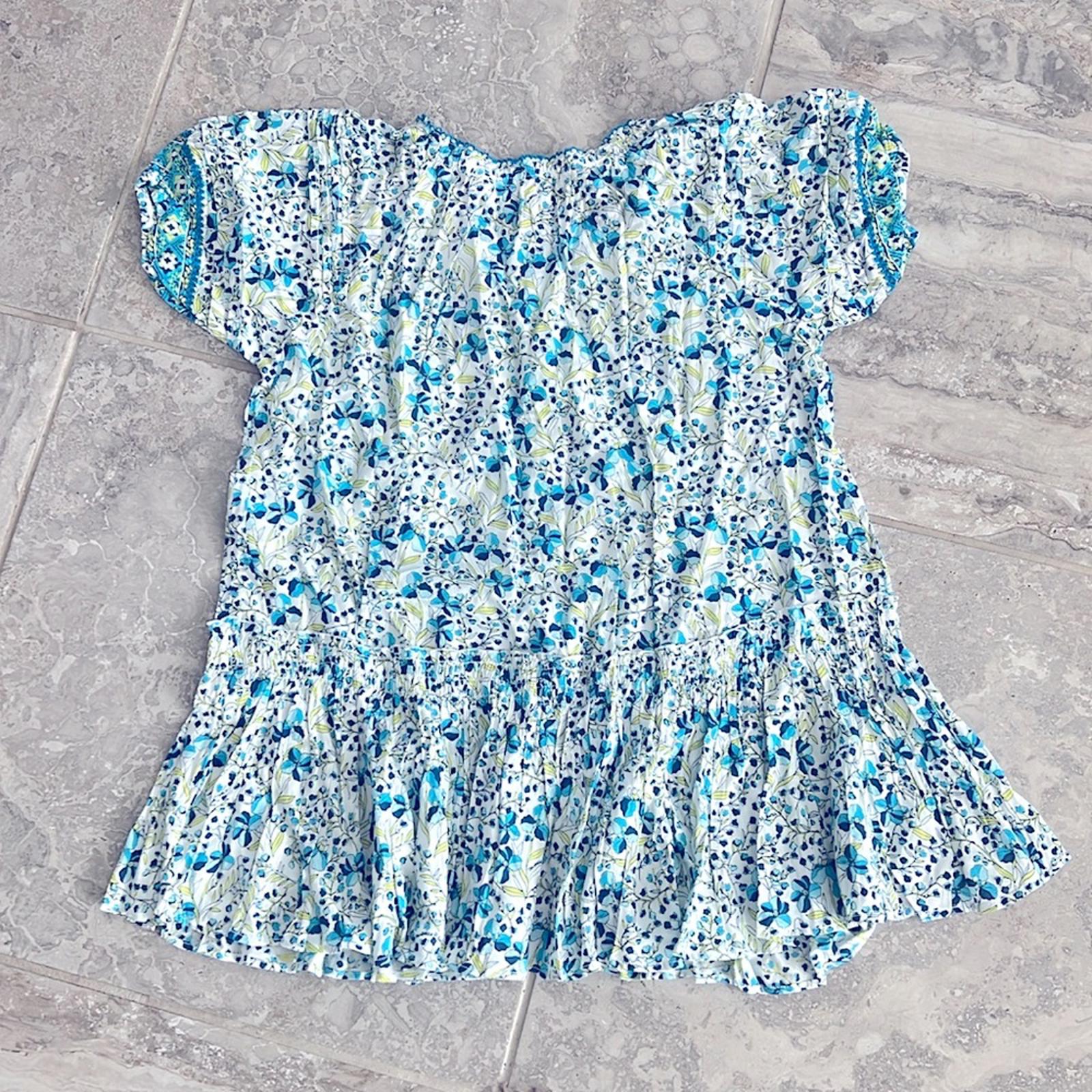 Poupette St. Barth Andrea Floral Print Mini Dress Size 4 New w/o Tag Retail $180