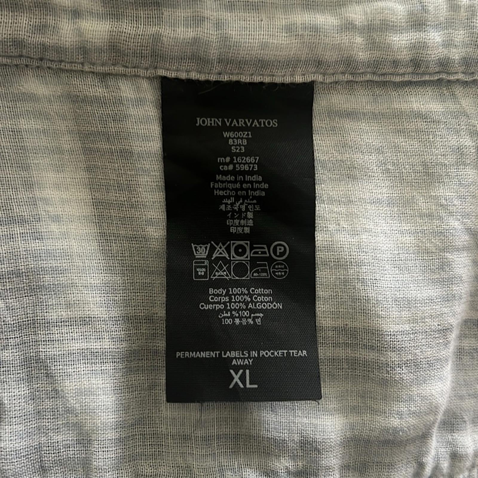 John Varvatos Neil Reversible Regular Fit Sport Shirt Dusted Blue, NWT, Size XL