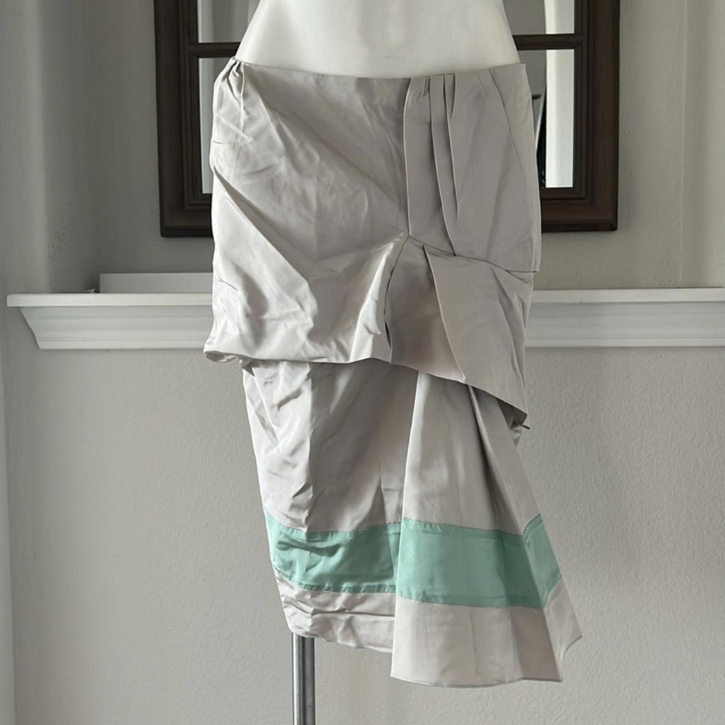 NEW Marc Jacobs Grey Pleated Detail Midi Skirt, Size 6 EXCELLENT!