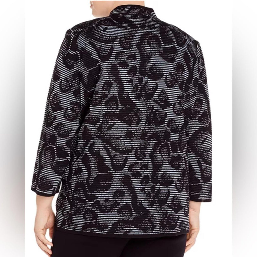 Misook Plus Animal-Print Knit Jacket, NWT, Size 1X
