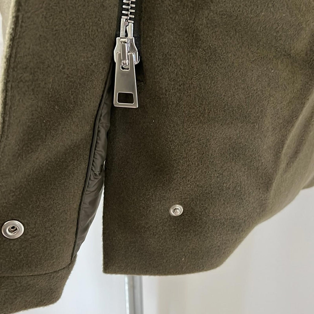 Norwegian Wool Cashmere Wool Hooded Down Parka, No Belt, Size M NWT $1,695