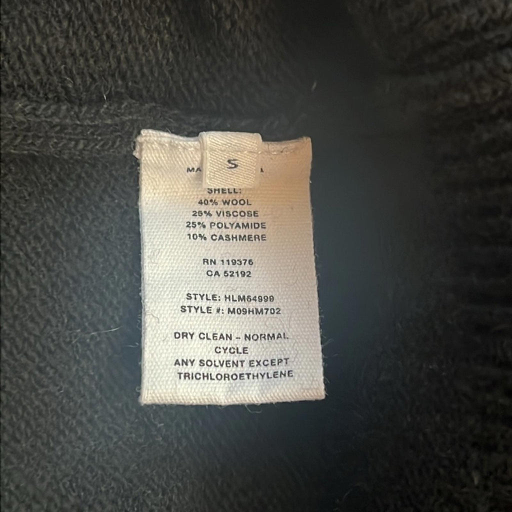 NEW Helmut Lang Cashmere Blend Kurt Crewneck Sweater Black Size S New w/Tag $375