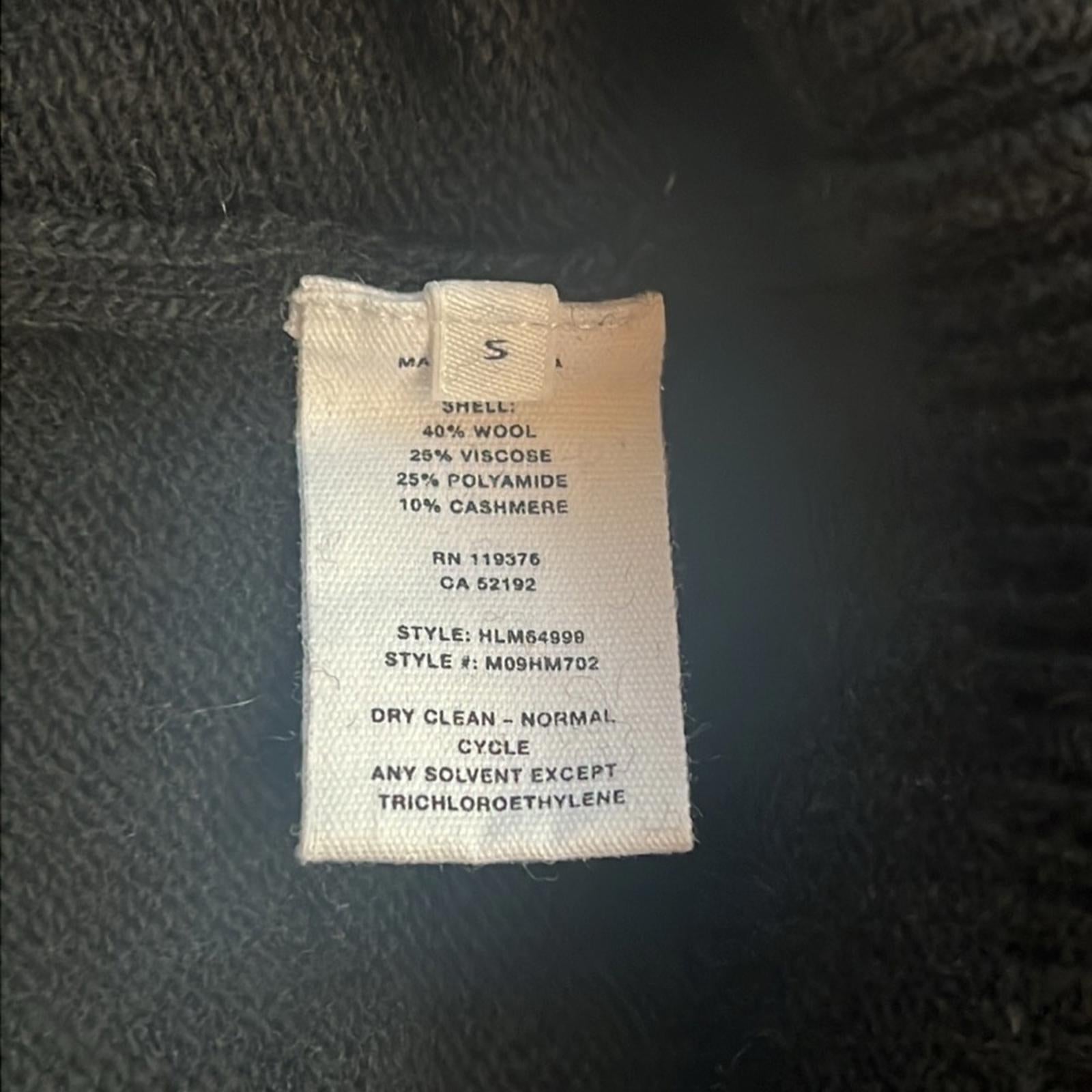 NEW Helmut Lang Cashmere Blend Kurt Crewneck Sweater Black Size S New w/Tag $375