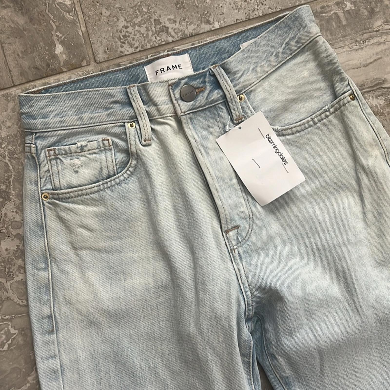 FRAME Le Original Howard Rips LOJ385 Straight Leg Distressed Jeans, Size 24 NEW