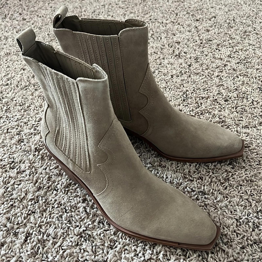 Dolce Vita Senna Bootie in Almond Suede, Size 11 NEW in Box