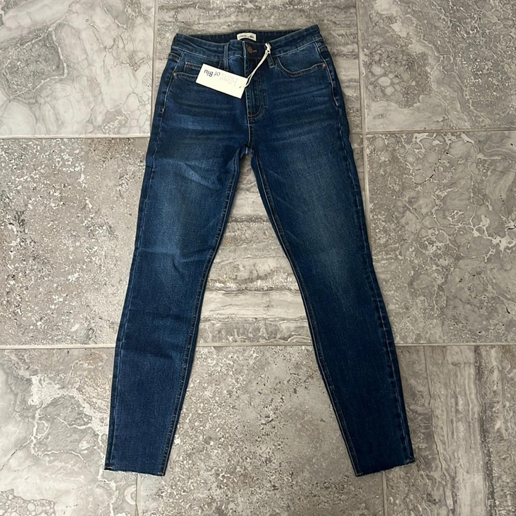 HOB Hint of Blu High Rise Ankle Skinny Jeans, Size 26 New with Tag