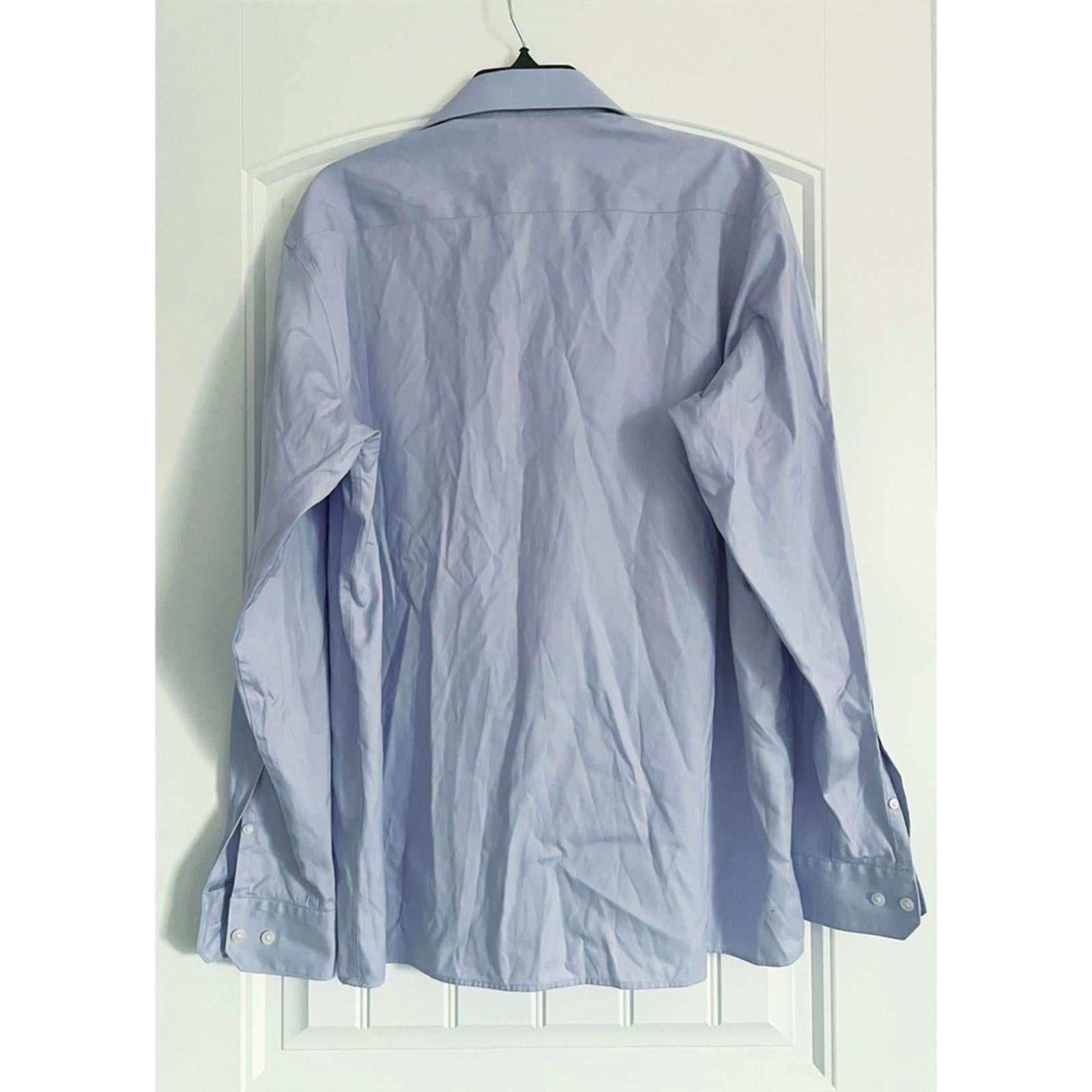 NEW ColorPlus Wrinkle Resistant Lavender Dress Shirt, Neo Classic Fit Size L