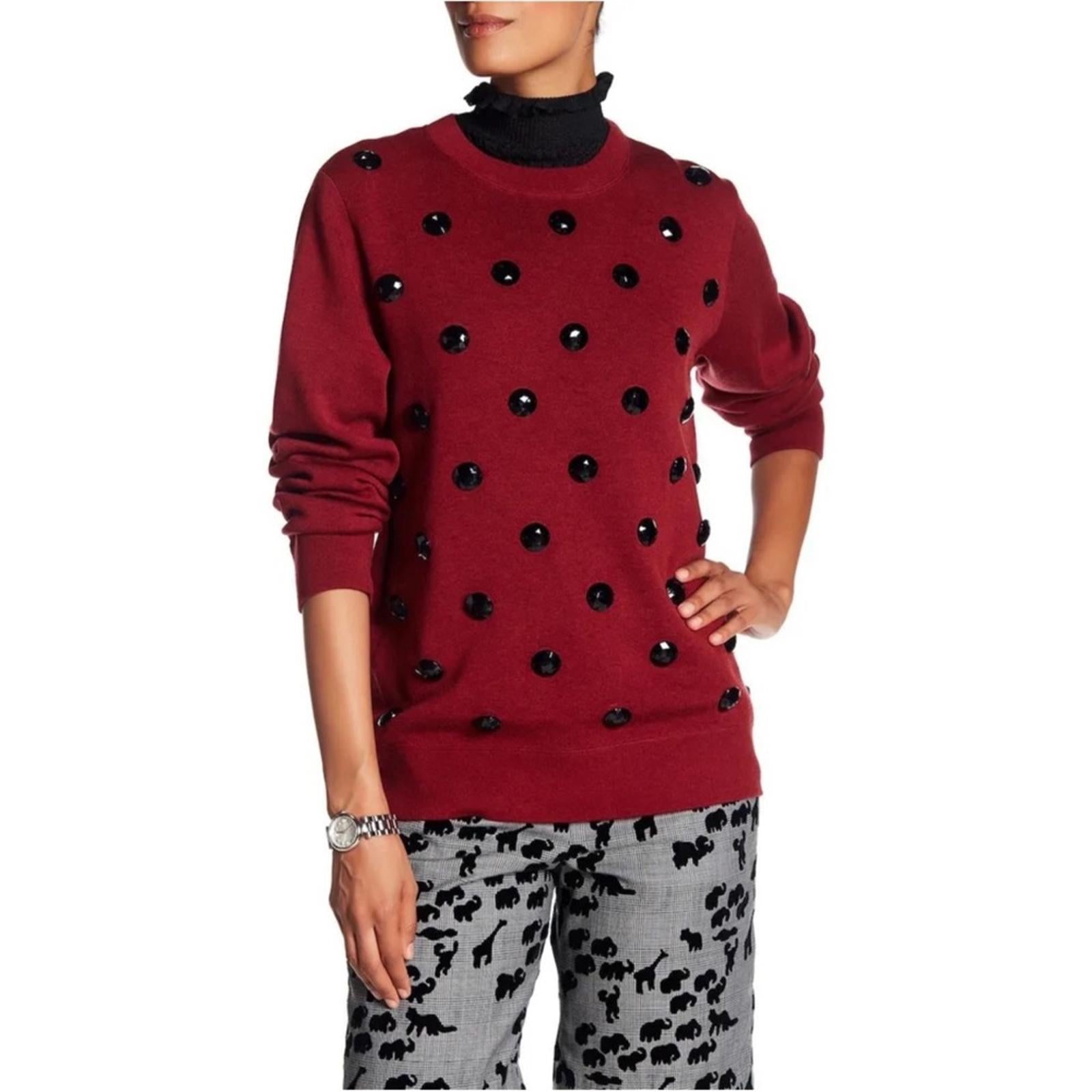 Marc Jacobs Crewneck Sweater in Red, Size XS NEW w/Tag Retail $525