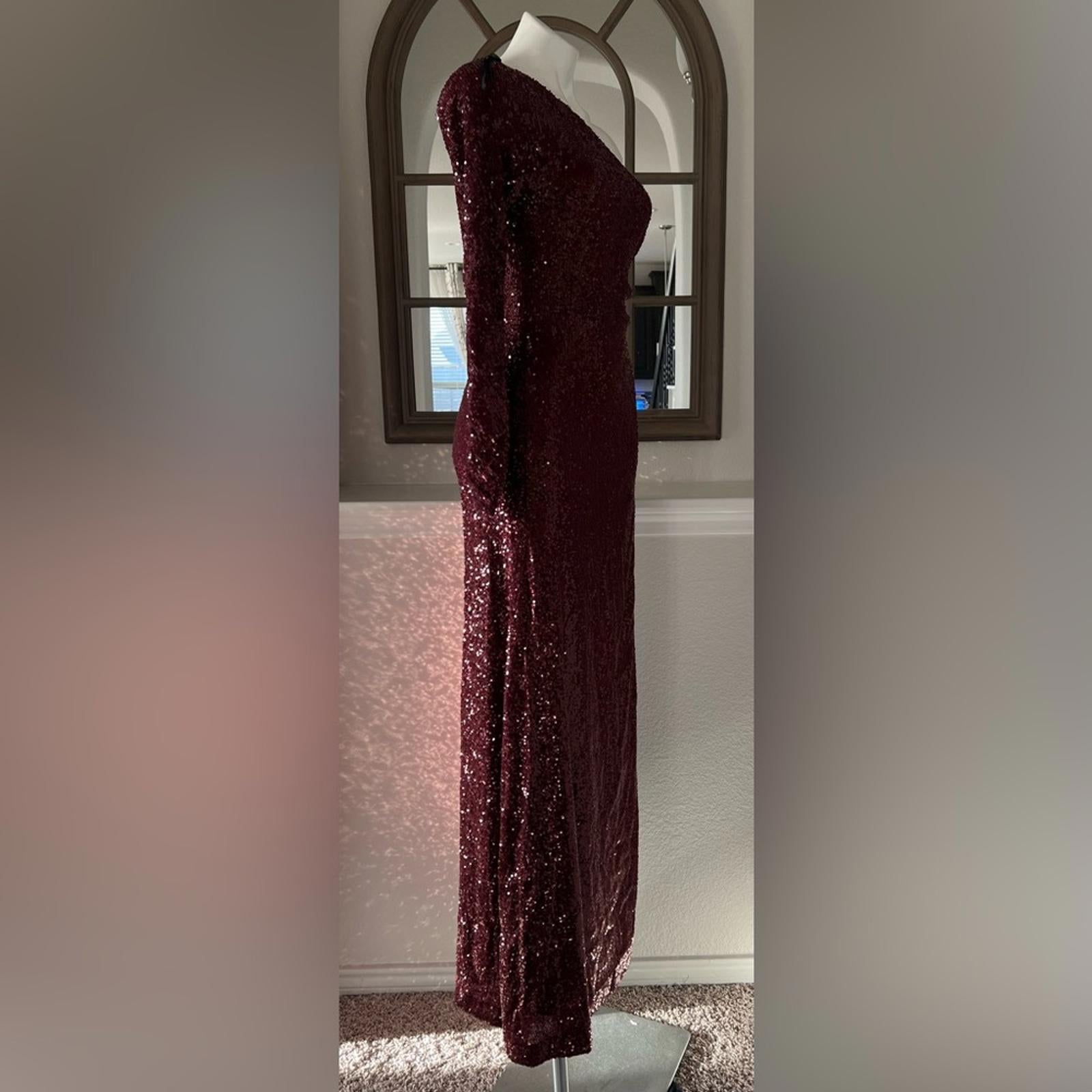 Donna Karan New York Social Occasion Asymmetric Sequined Gown, Size 4 NEW $595