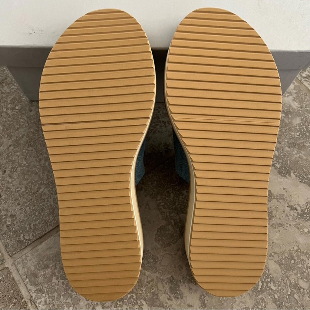 Clergerie Paris FastJ Denim Flatform Sandals, Size US 10.5 NEW $475 (Sold Out)
