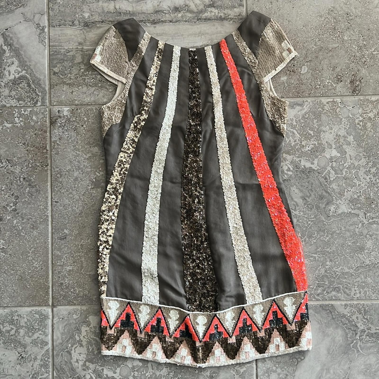 All Saints Aztec Dazzle Spitalfields Sequin Dress Size 10