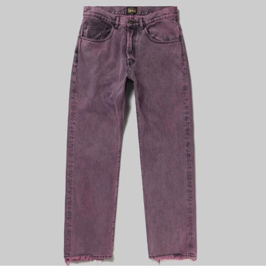 ARIES Acid Wash Batten Jeans in Rose-Pink, NEW, Size 32