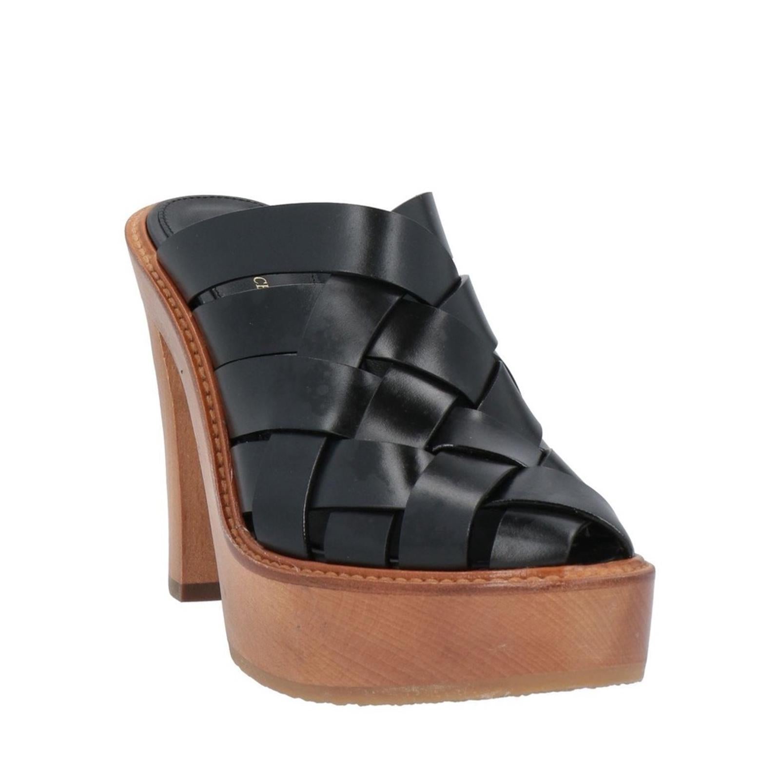 Paloma Barcelo Aubrey Woven High Heel Platform Pumps, Black Size 37 New in Box