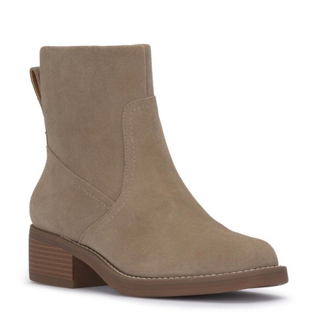 Lucky Brand Kazey Leather Stacked Heel Ankle Boots, NWT, Size 6.5