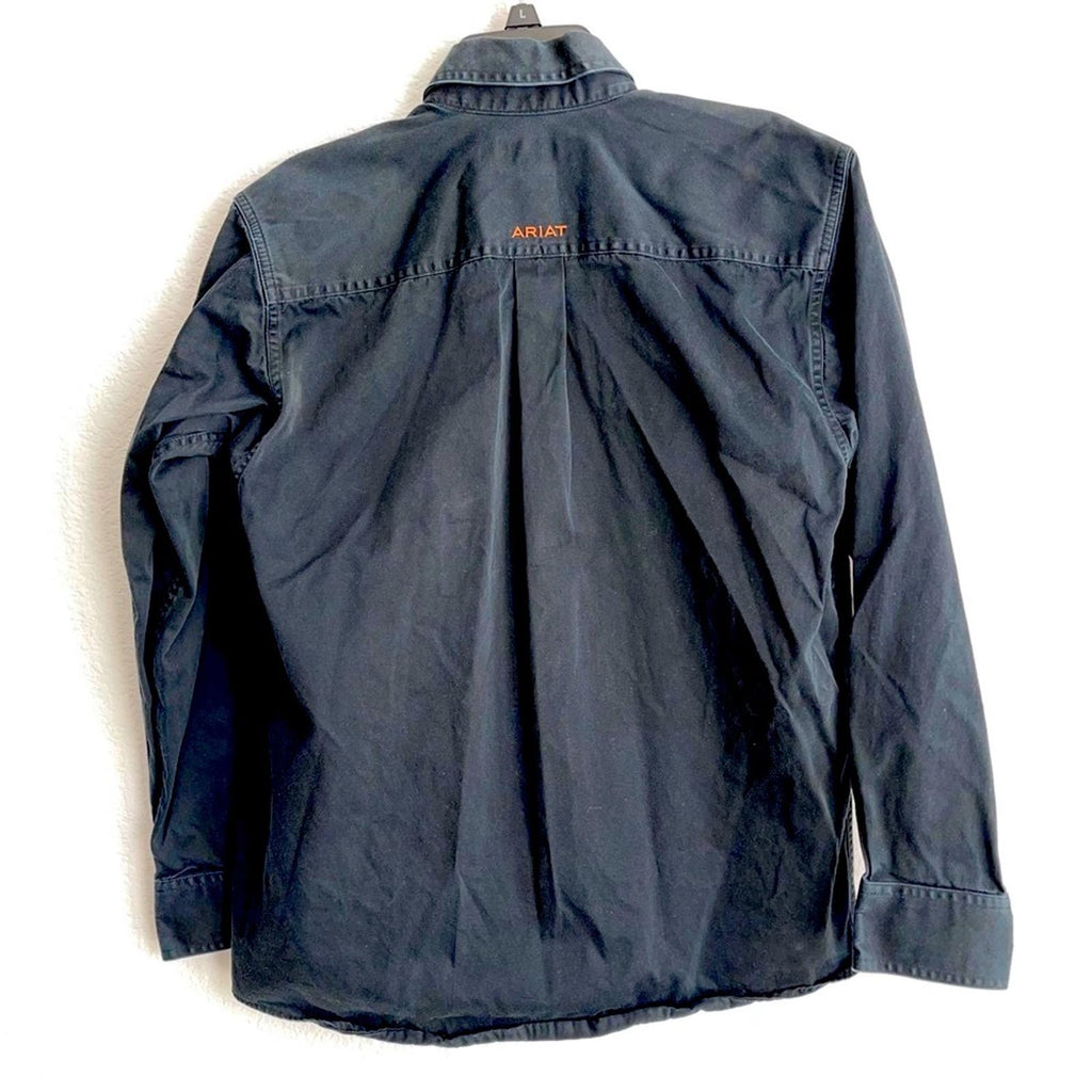 Ariat Solid Twill Classic Fit Shirt in Black, Size S EXCELLENT!