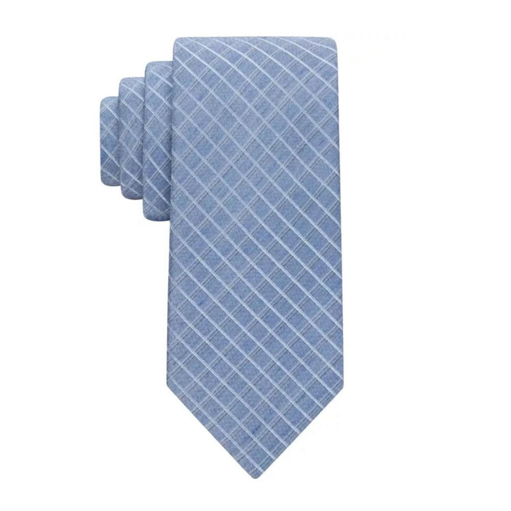Calvin Klein Men's Heather Grid Tie in Light Blue, One Size, NWT