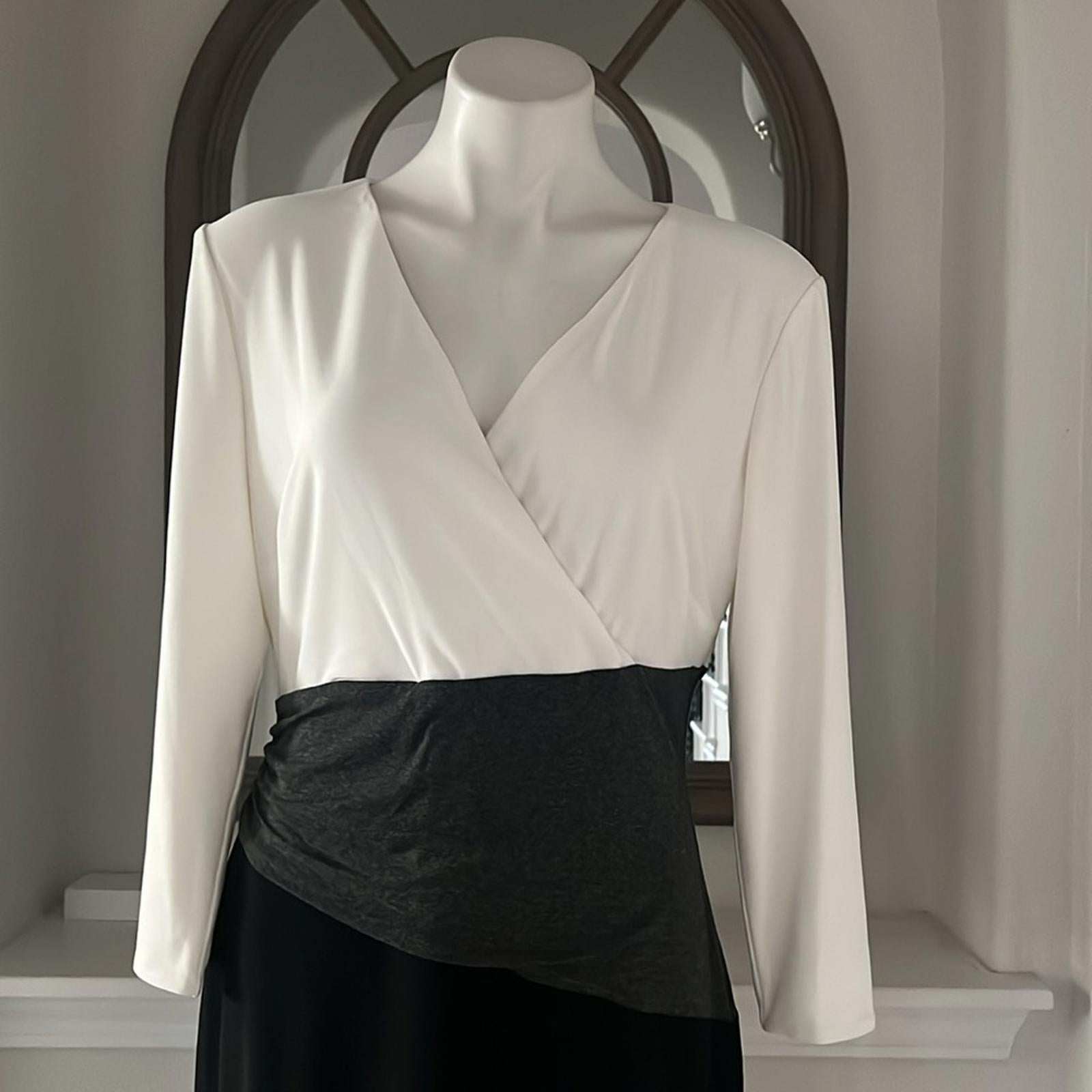 NEW Ralph Lauren Knee-Length Sheath Dress, Black/White/Grey Size 14 New w/Tag
