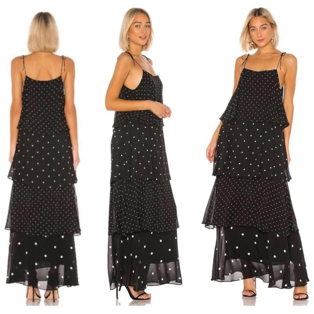 Anine Bing Revolve Daisy Maxi Dress, Black & White Size XS New w/Tag Retail $349