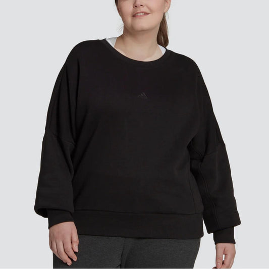 ADIDAS Plus Size All Season Fleece Logo Sweatshirt, Black Size 2X New w/Tag
